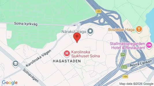 Kontorslokaler att hyra i Solna - kort over placeringen