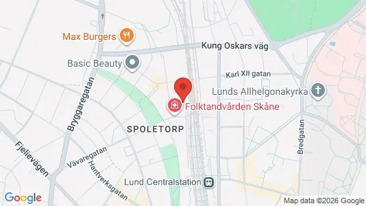 Kontorslokaler att hyra i Lund - kort over placeringen