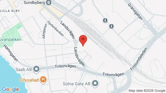 Kontorslokaler att hyra i Solna - kort over placeringen