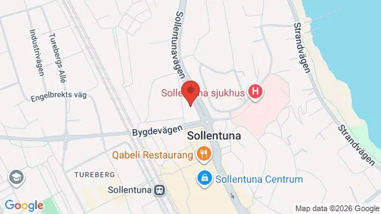 Kontorslokaler att hyra i Sollentuna - kort over placeringen