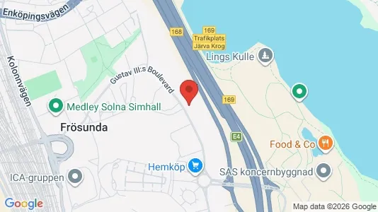 Kontorslokaler att hyra i Solna - kort over placeringen