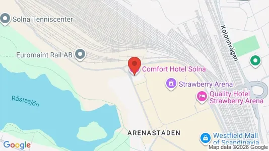 Kontorslokaler att hyra i Solna - kort over placeringen