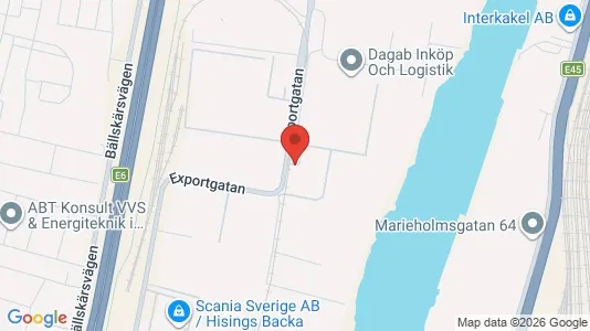 Kontorslokaler att hyra i Norra hisingen - kort over placeringen