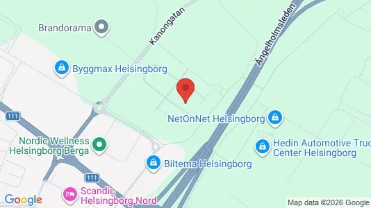 Kontorslokaler att hyra i Helsingborg - kort over placeringen