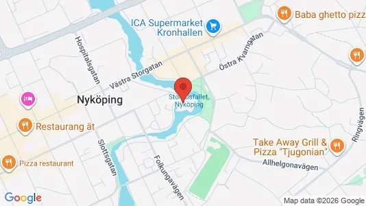 Kontorslokaler att hyra i Nyköping - kort over placeringen