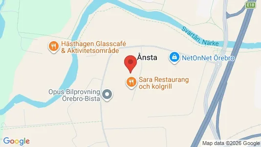Kontorslokaler att hyra i Örebro - kort over placeringen