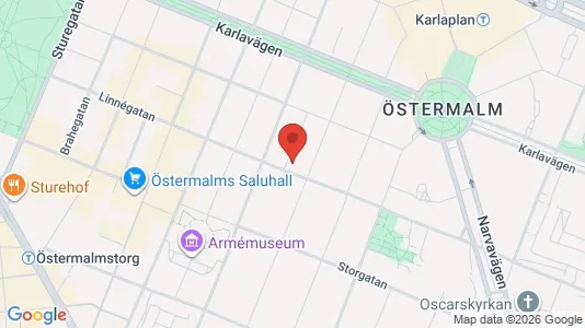 Kontorslokaler att hyra i Östermalm - kort over placeringen