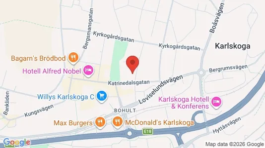 Kontorslokaler att hyra i Karlskoga - kort over placeringen