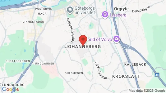 Kontorslokaler att hyra i Johanneberg - kort over placeringen
