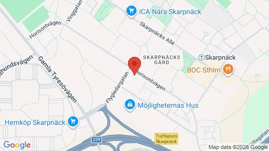 Lagerlokaler att hyra i Söderort - kort over placeringen