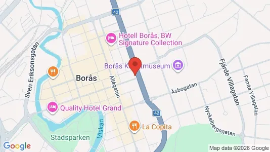 Kontorslokaler att hyra i Borås - kort over placeringen