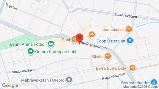 Kontorslokaler att hyra i Örebro - kort over placeringen