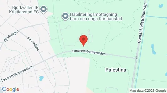 Kontorslokaler att hyra i Kristianstad - kort over placeringen