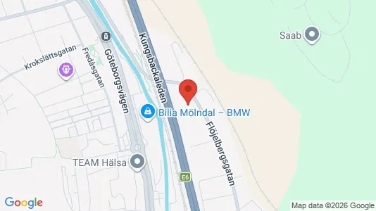 Kontorslokaler att hyra i Mölndal - kort over placeringen