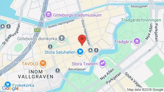 Kontorslokaler att hyra i Göteborg Centrum - kort over placeringen