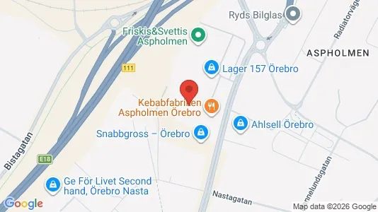 Kontorslokaler att hyra i Örebro - kort over placeringen