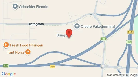 Kontorslokaler att hyra i Örebro - kort over placeringen