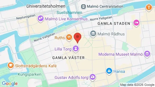 Kontorslokaler att hyra i Malmö Centrum - kort over placeringen