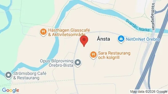 Kontorslokaler att hyra i Örebro - kort over placeringen