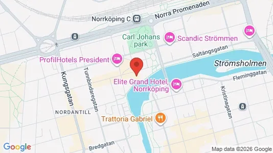 Kontorslokaler att hyra i Norrköping - kort over placeringen