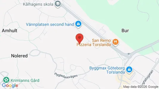 Kontorslokaler att hyra i Västra hisingen - kort over placeringen