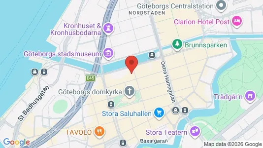 Kontorslokaler att hyra i Göteborg Centrum - kort over placeringen