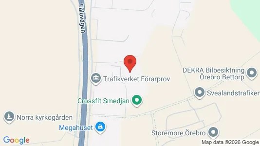 Kontorslokaler att hyra i Örebro - kort over placeringen