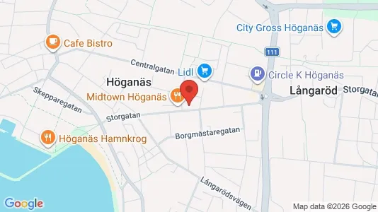 Kontorslokaler att hyra i Höganäs - kort over placeringen