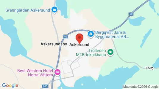 Butikslokaler att hyra i Askersund - kort over placeringen