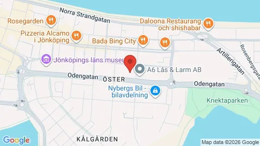 Kontorslokaler att hyra i Jönköping - kort over placeringen