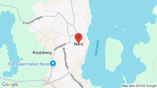 Kontorslokaler att hyra i Nora - kort over placeringen