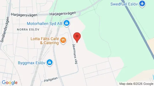 Industrilokaler att hyra i Eslöv - kort over placeringen