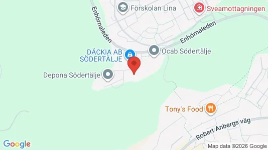 Kontorslokaler att hyra i Södertälje - kort over placeringen
