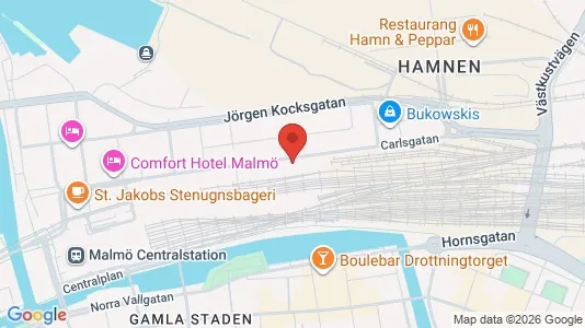 Kontorslokaler att hyra i Malmö Centrum - kort over placeringen