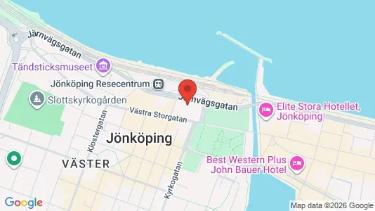 Kontorslokaler att hyra i Jönköping - kort over placeringen