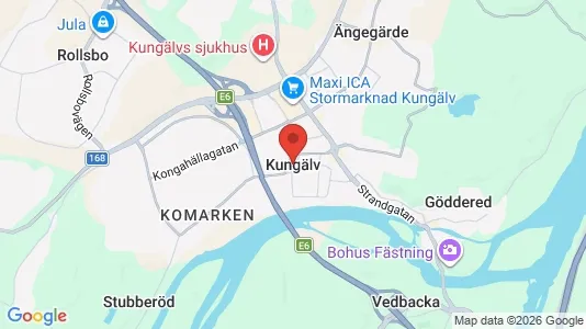 Butikslokaler att hyra i Kungälv - kort over placeringen