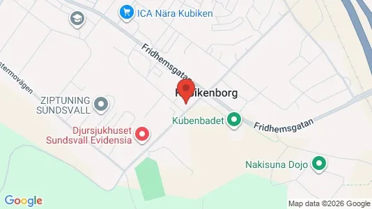 Kontorslokaler att hyra i Sundsvall - kort over placeringen