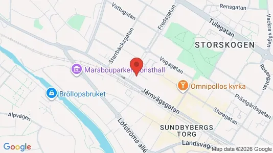 Kontorslokaler att hyra i Sundbyberg - kort over placeringen
