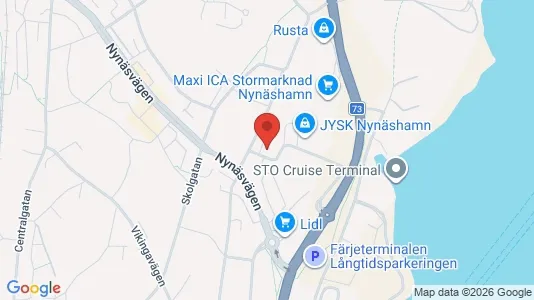Kontorslokaler att hyra i Nynäshamn - kort over placeringen