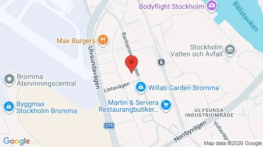 Kontorslokaler att hyra i Västerort - kort over placeringen