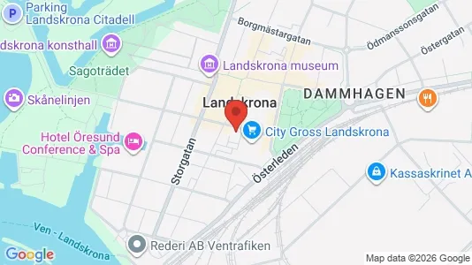 Kontorslokaler att hyra i Landskrona - kort over placeringen