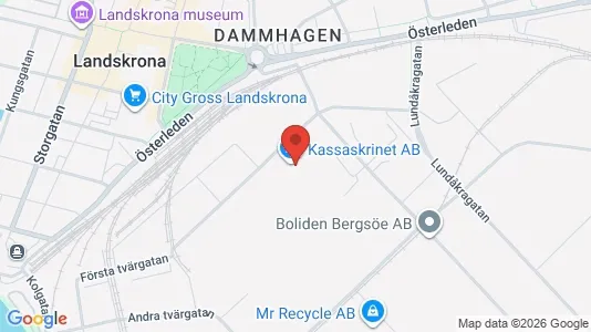 Kontorslokaler att hyra i Landskrona - kort over placeringen