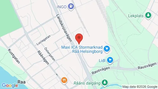 Kontorslokaler att hyra i Helsingborg - kort over placeringen