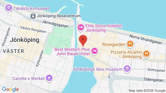 Kontorslokaler att hyra i Jönköping - kort over placeringen