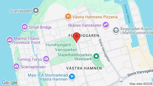 Kontorslokaler att hyra i Malmö Centrum - kort over placeringen