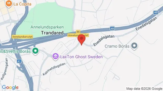 Kontorslokaler att hyra i Borås - kort over placeringen