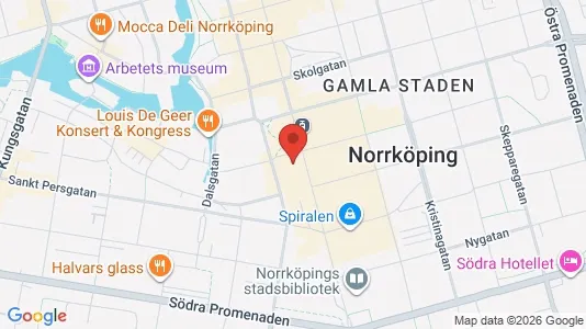 Kontorslokaler att hyra i Norrköping - kort over placeringen