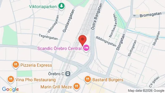 Kontorslokaler att hyra i Örebro - kort over placeringen