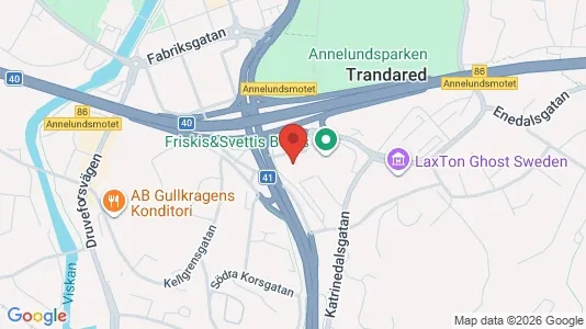 Kontorslokaler att hyra i Borås - kort over placeringen