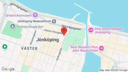 Kontorslokaler att hyra i Jönköping - kort over placeringen